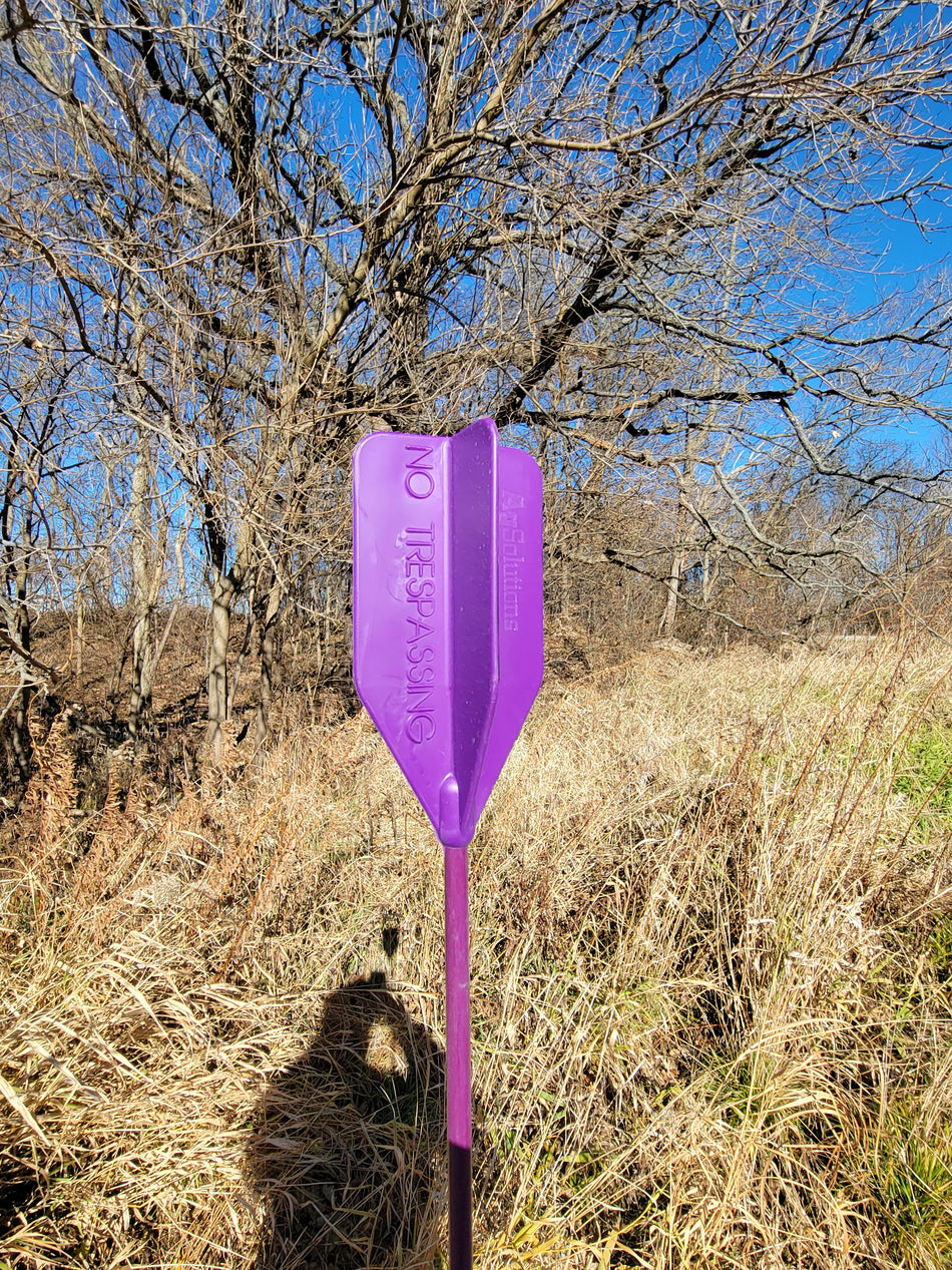 No Trespassing Field Marker Flag
