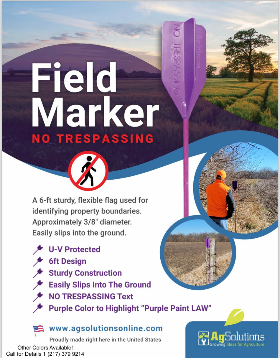 No Trespassing Field Marker Flag
