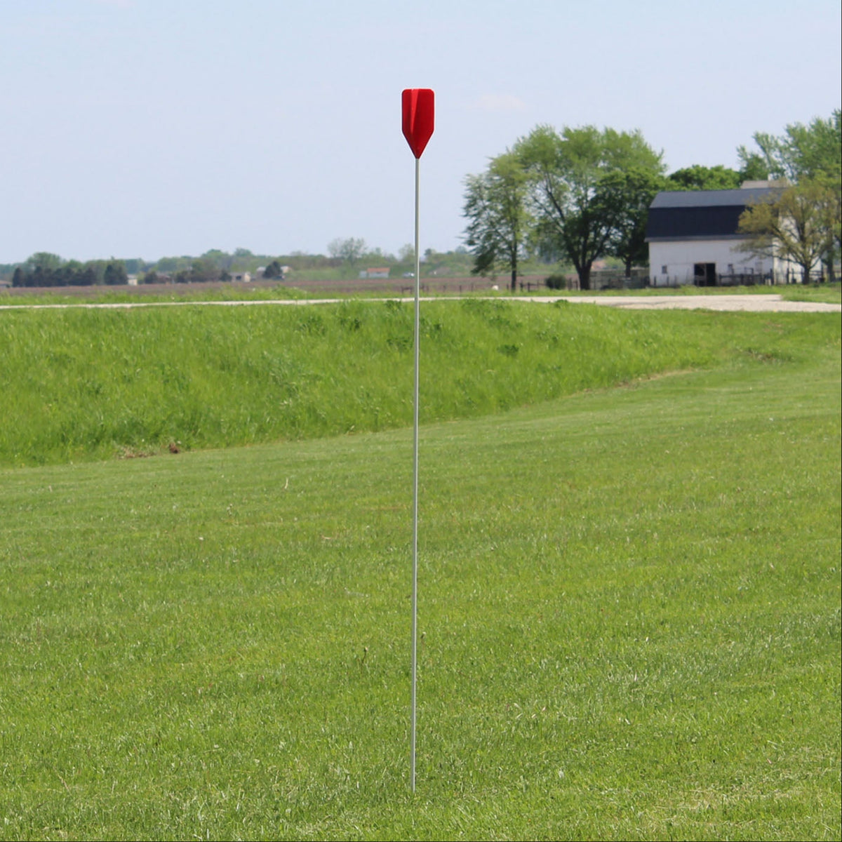 Marker flag in field
